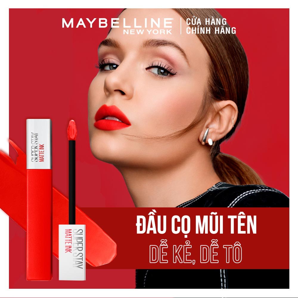 Son Kem Lì Maybelline 16h Lâu Trôi 290 Đỏ Cam 5ml